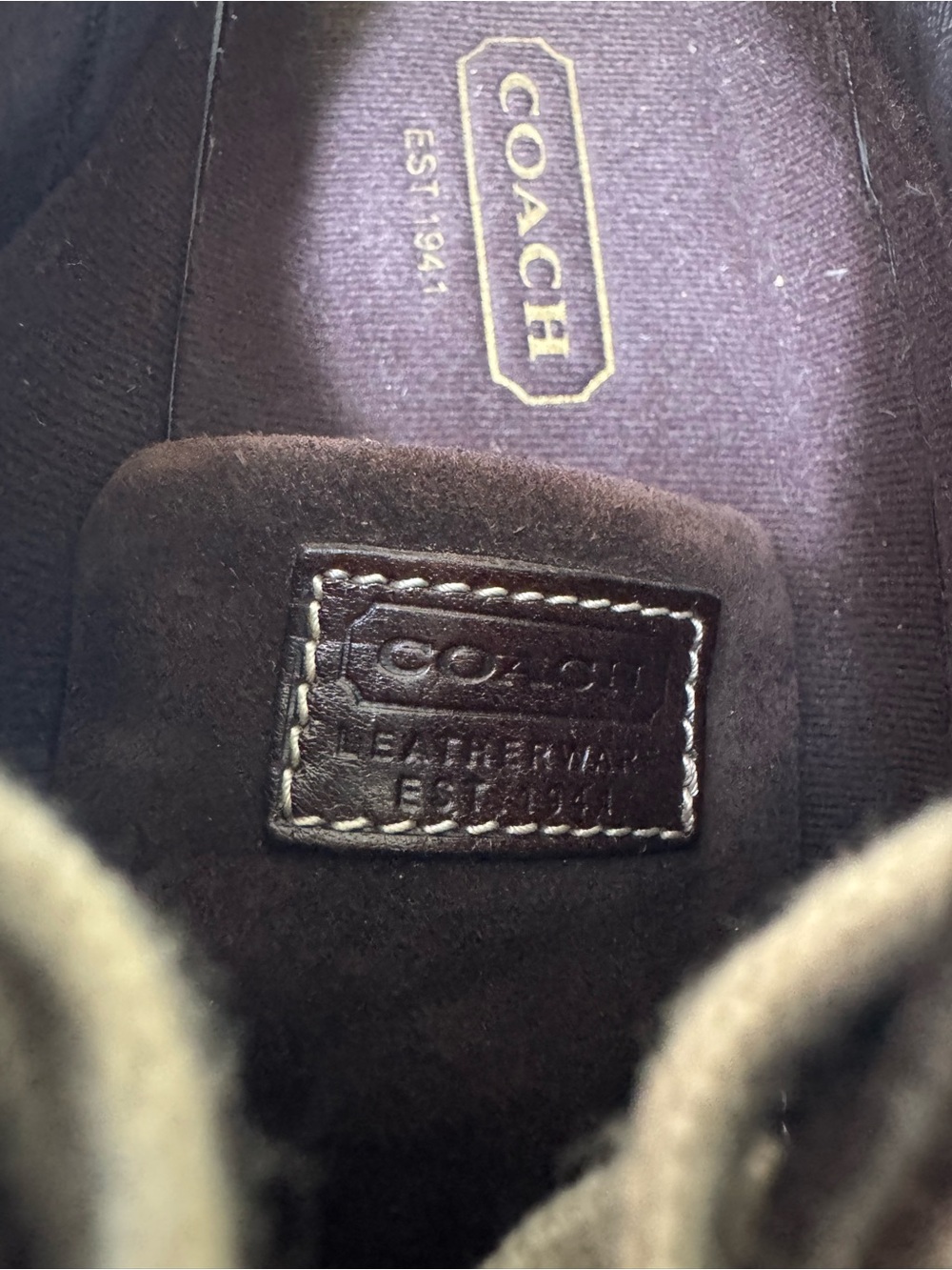 Coach Brown Burgundy patent suede logo, snake skin Signature Canvas sneakers 7.5 - Picture 7 of 11